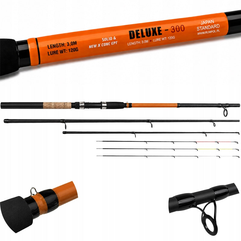 rod FEEDER DELUXE 3,0m 120g carp bream karaś CARBON METHOD 3 tips