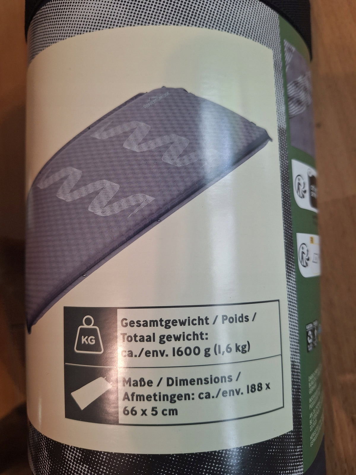 self-inflating mat self-inflating mattress 180x60x3,5cm camping Color gray