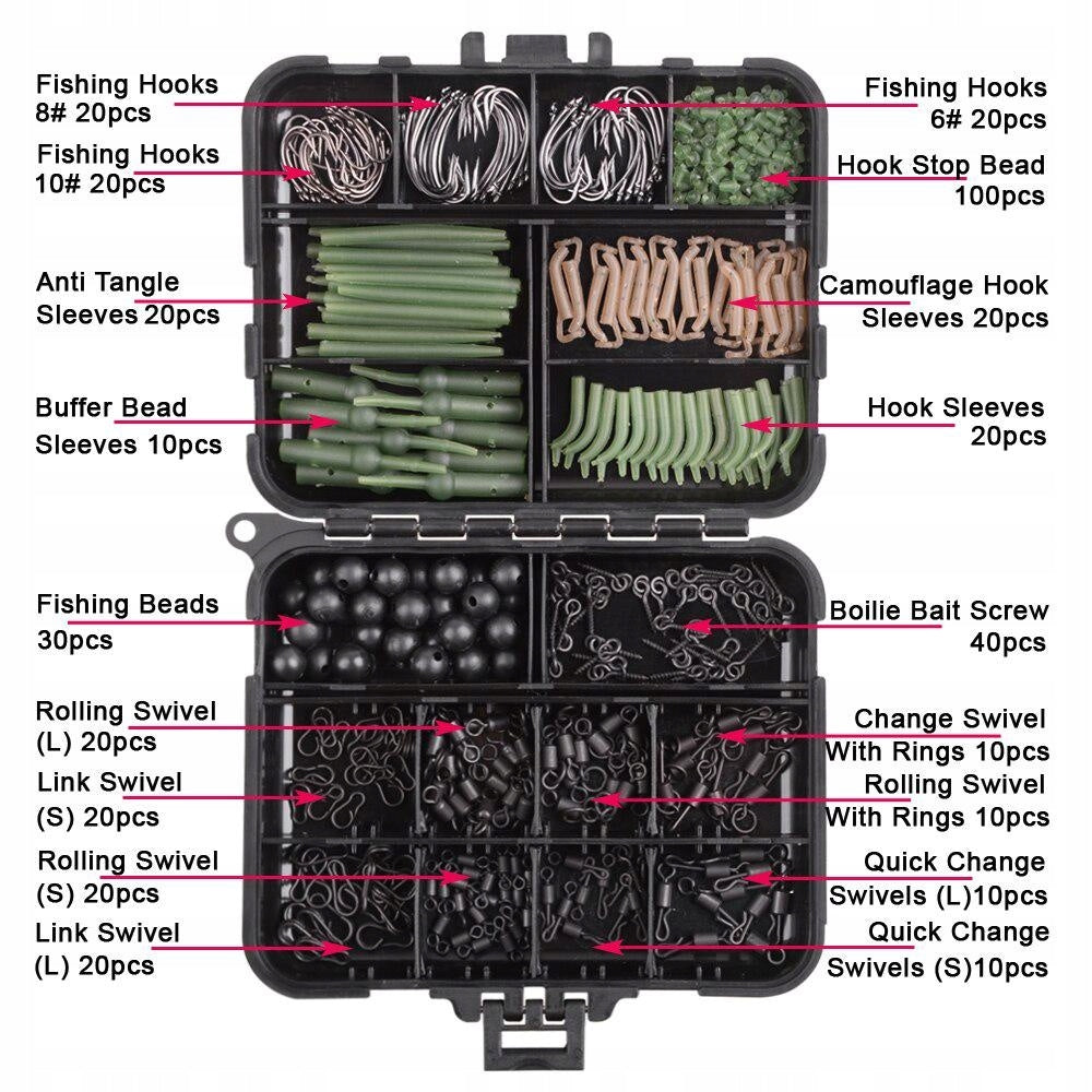 set for carp fishing,hooks, swivels, Winter fishing, bait-420PCS Brand no brand