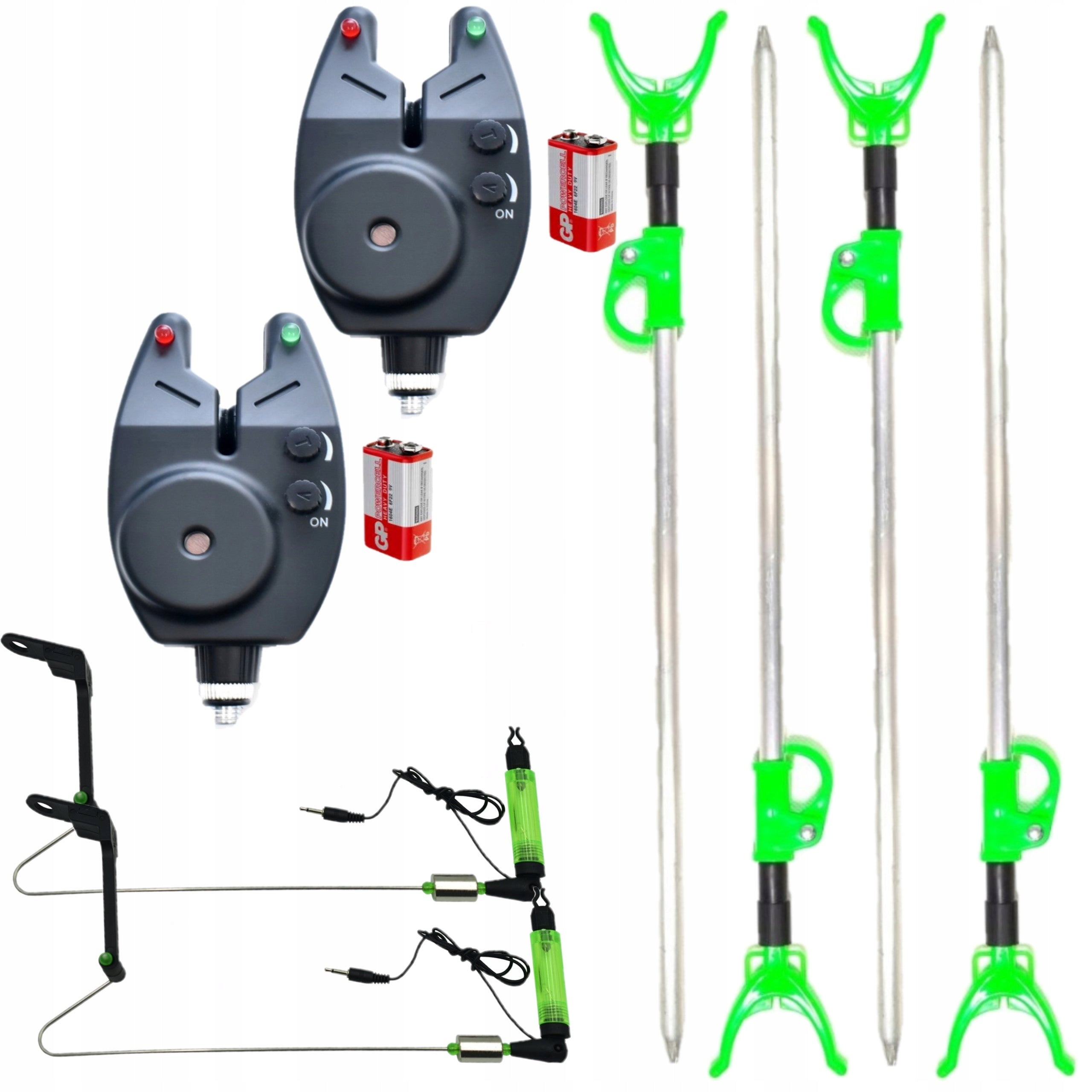 set of 2x BITE BEACON 2x SWINGER JAXON 4x KARP GROUND kickstand