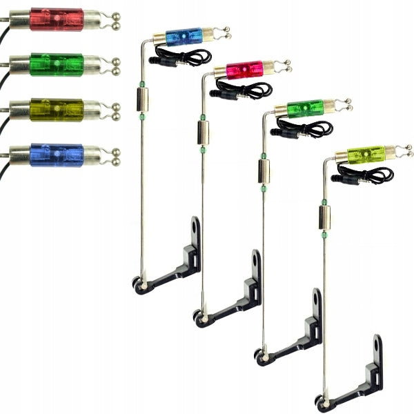 set of 4pcs SWINGER ELECTRIC LED bite alarm 4 different colors