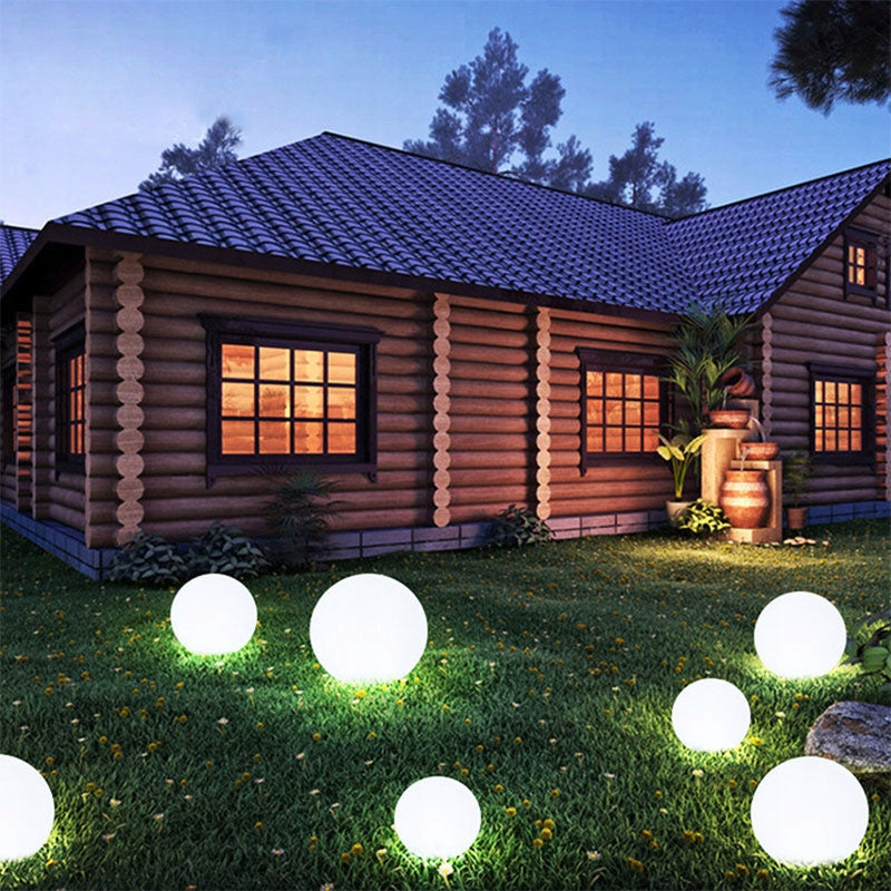solar lamp garden decoration 4 led WHITE BALL 25cm terrace balcony P-025 Manufacturer code P-025