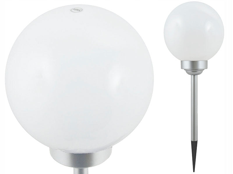 solar lamp garden decoration 4 led WHITE BALL 25cm terrace balcony P-025