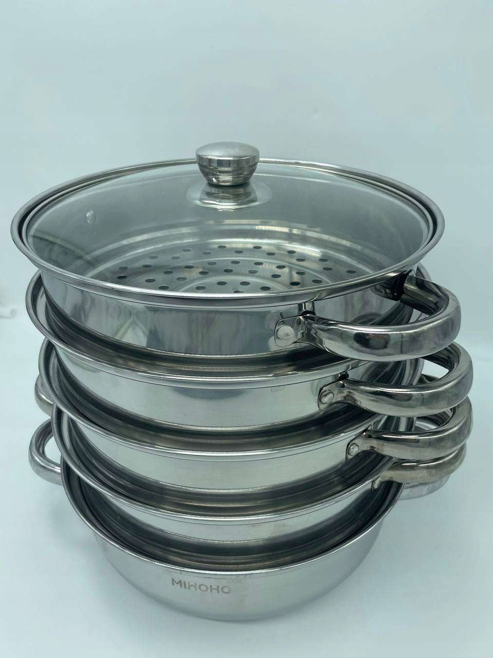 steamer stainless steel 5 levels 28cm set xxl - mihoho Capacity 5 l