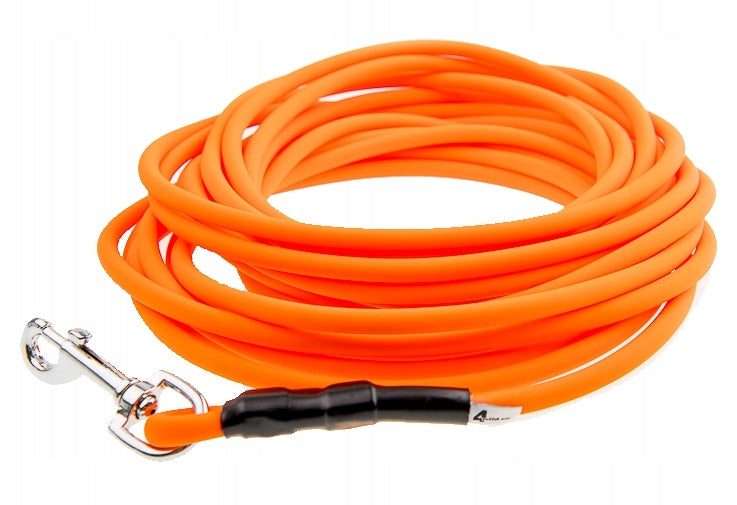 training rope leash 5 m BIOTHANEe 6 mm orange ring