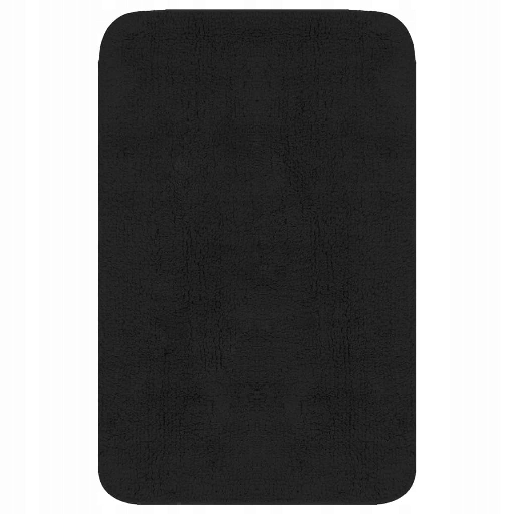 vidaXL 3-Piece Bathroom Mat Set, Fabric, Anthracite Packaging status original