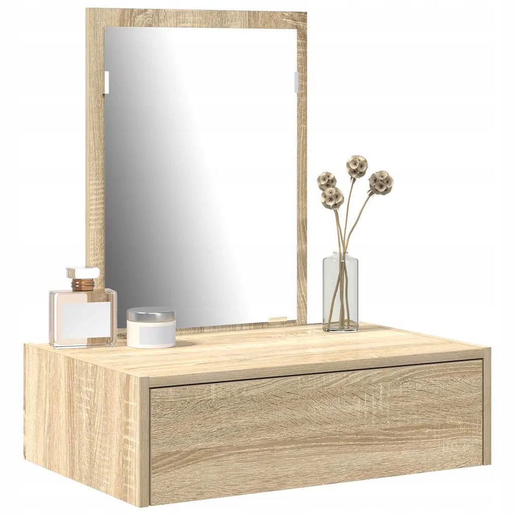 vidaXL Dressing Table Brown 60 x 40 x 70 cm Wood-based material Color brown