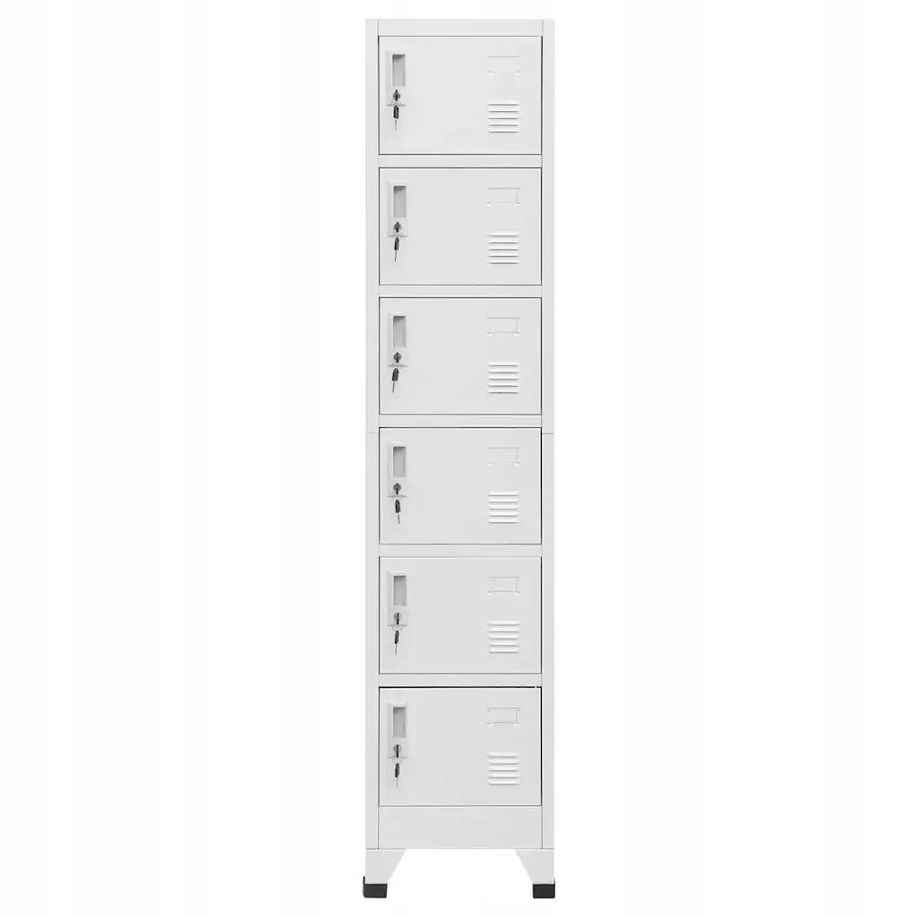 vidaXL Lockable wardrobe, light grey, 38x40x180 cm, steel Product width 40 cm