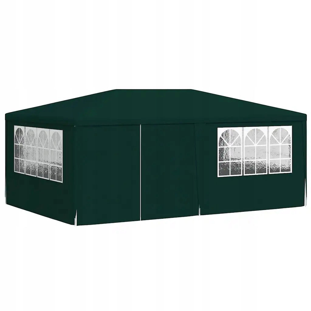 vidaXL Party tent with walls, 4x6 m, green, 90 g/m² Length 6 m