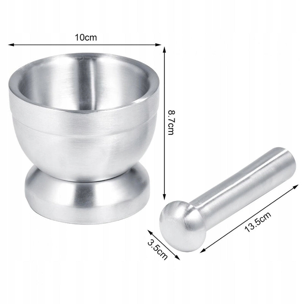 with lid,Stainless steel mortar and pestle, anti-slip Brand no brand
